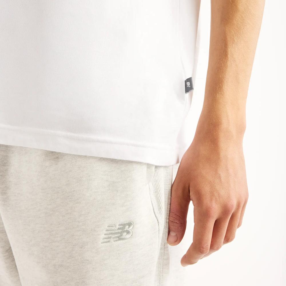 Férfi futópóló New Balance Woven Label MT53928WT - fehér