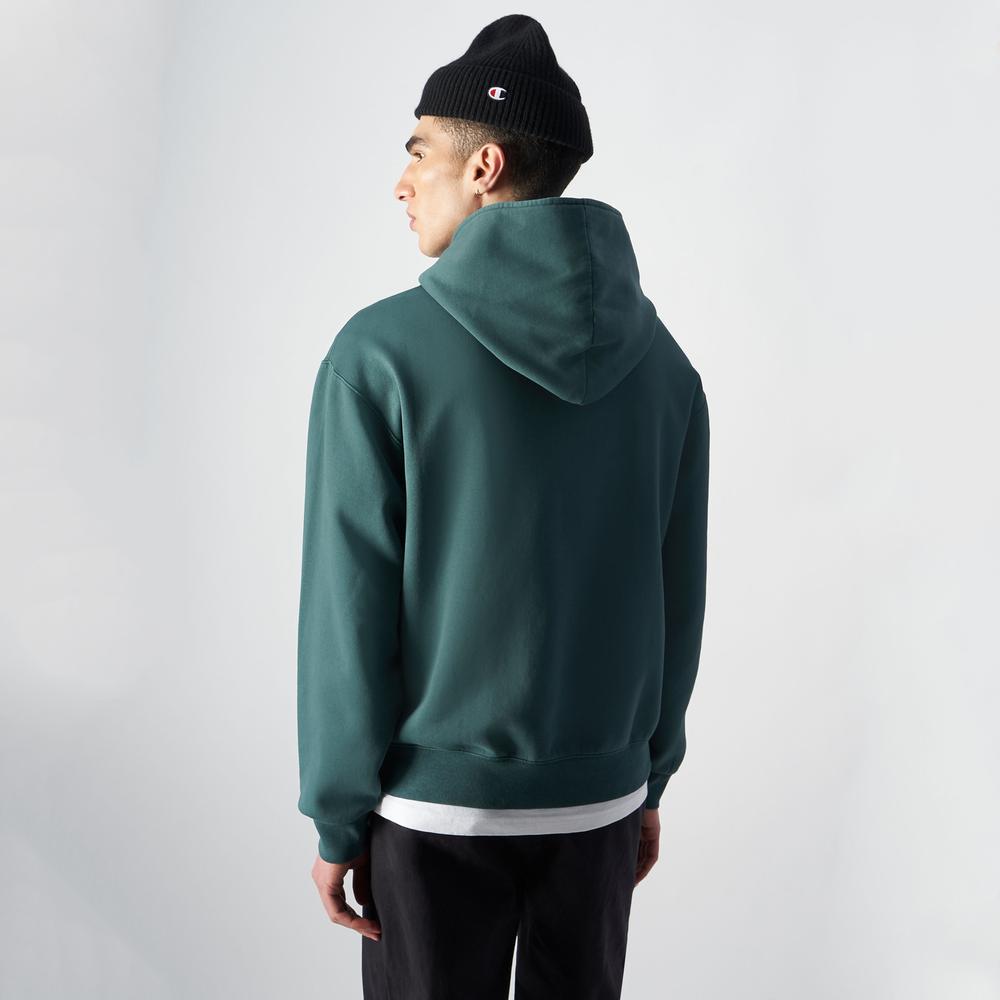 Pulóver Champion Hooded Sweatshirt 220510-GS514 - zöld
