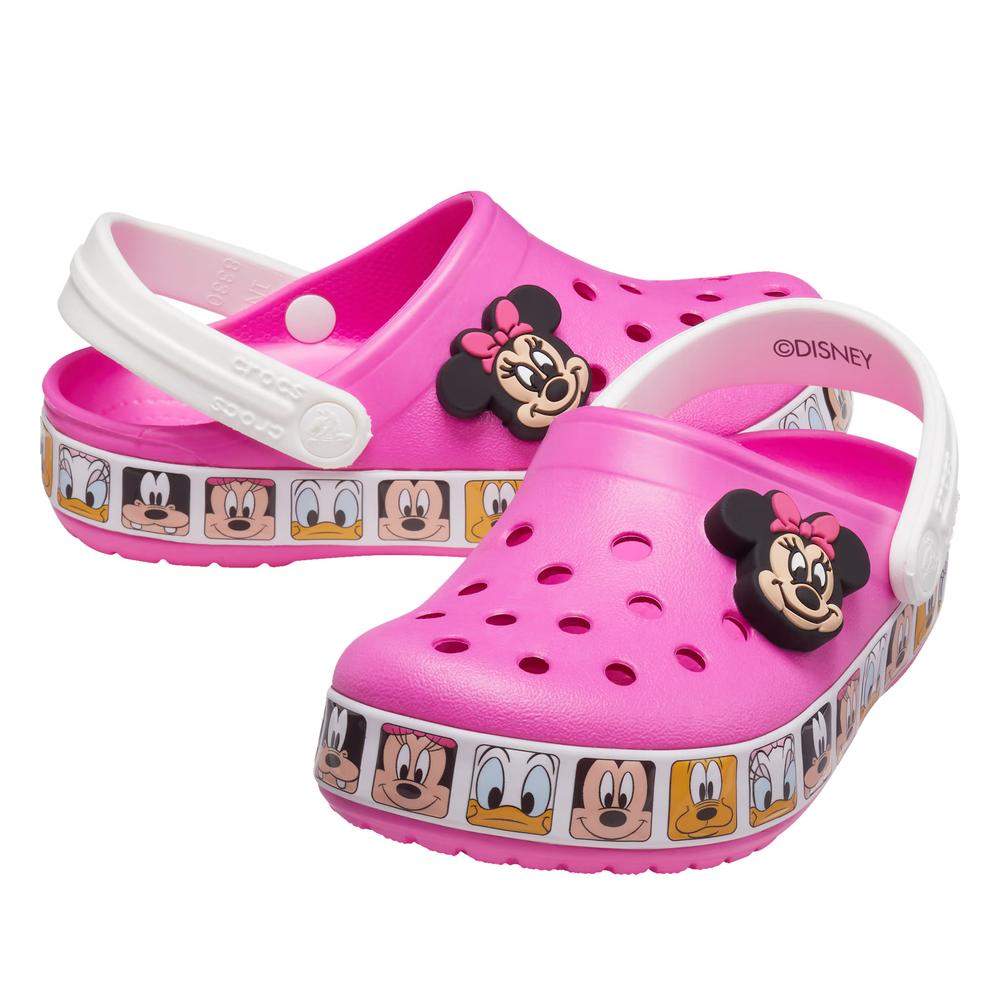Flip Flop Crocs Toddler Fun Lab Disney Minnie Mouse Band Clog 207720-6QQ - rózsaszín