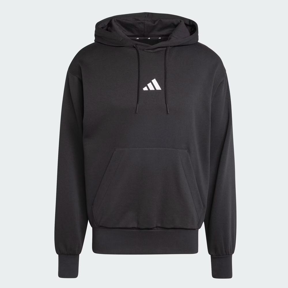 Pulóver adidas Sportswear Essentials Feelcozy Fleece Hoodie JE3807 - fekete