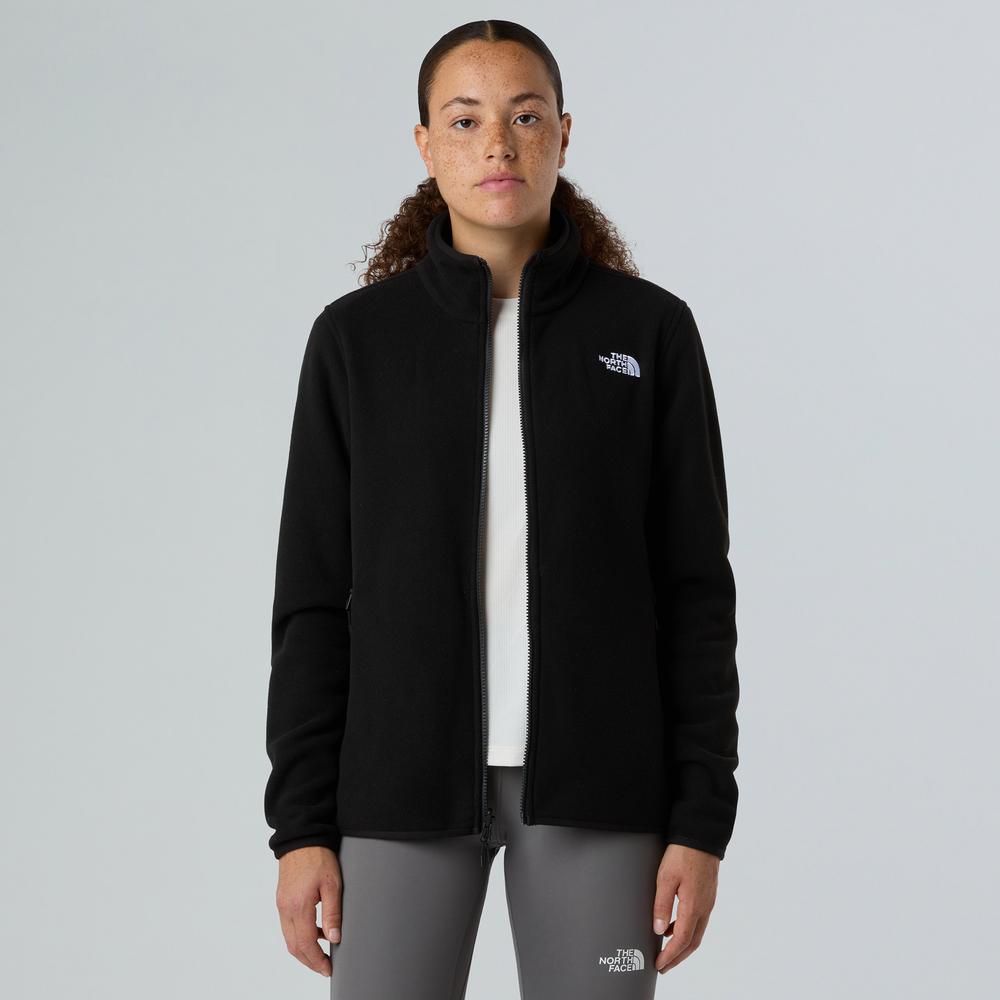 Női pulóver The North Face 100 Glacier Full-Zip Fleece 0A8D2FJK31 - fekete