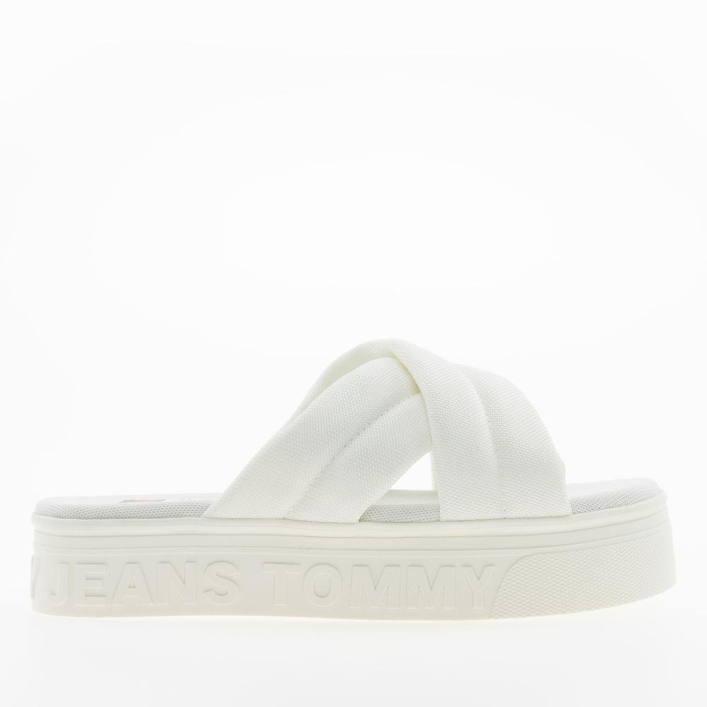 Flip Flop Tommy Jeans Lettering Flatform EN0EN02465-YBL - fehér