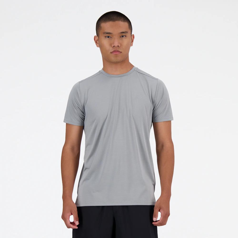 Férfi futópóló New Balance MT41222YST - szürke