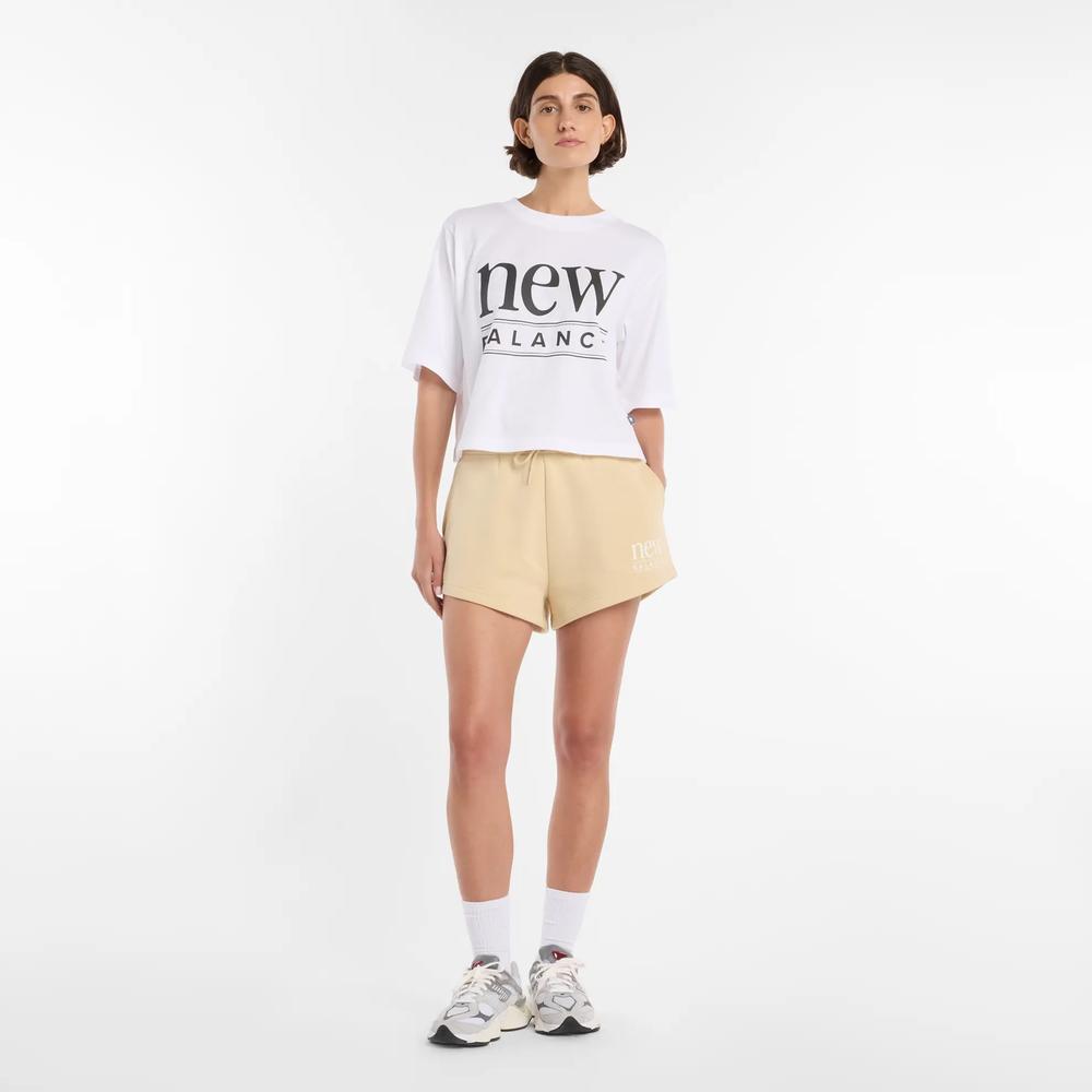 Női rövidnadrág New Balance WB61Y80AABC - bézs
