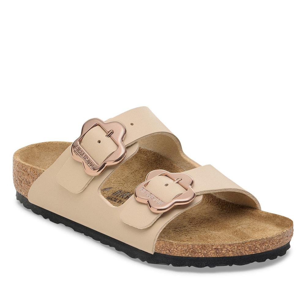 Flip Flop fiatalos Birkenstock Arizona Flower Buckle 1030419 - bézs