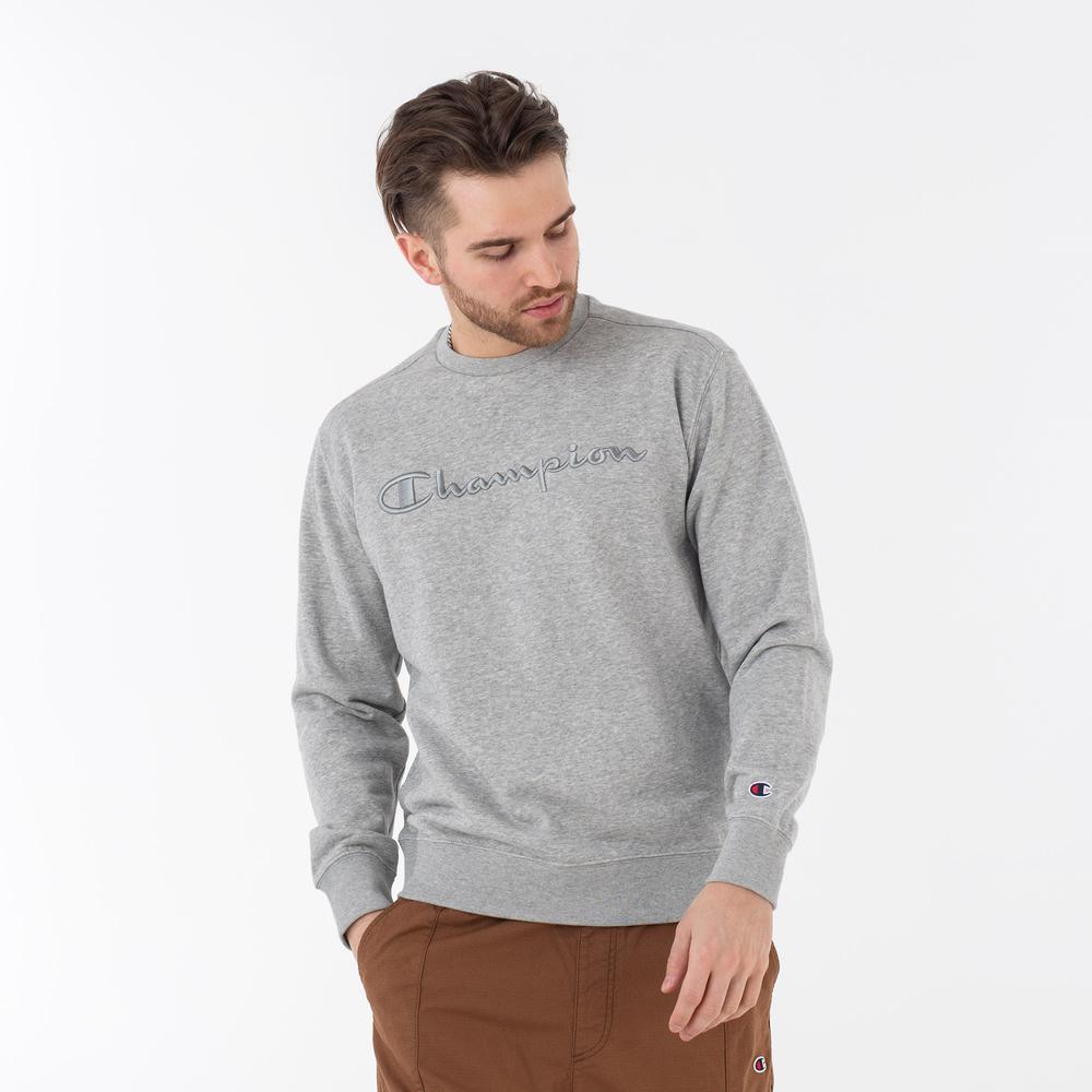 Pulóver Champion Embroidered Heavy Cotton 218487-EM031 - szürke