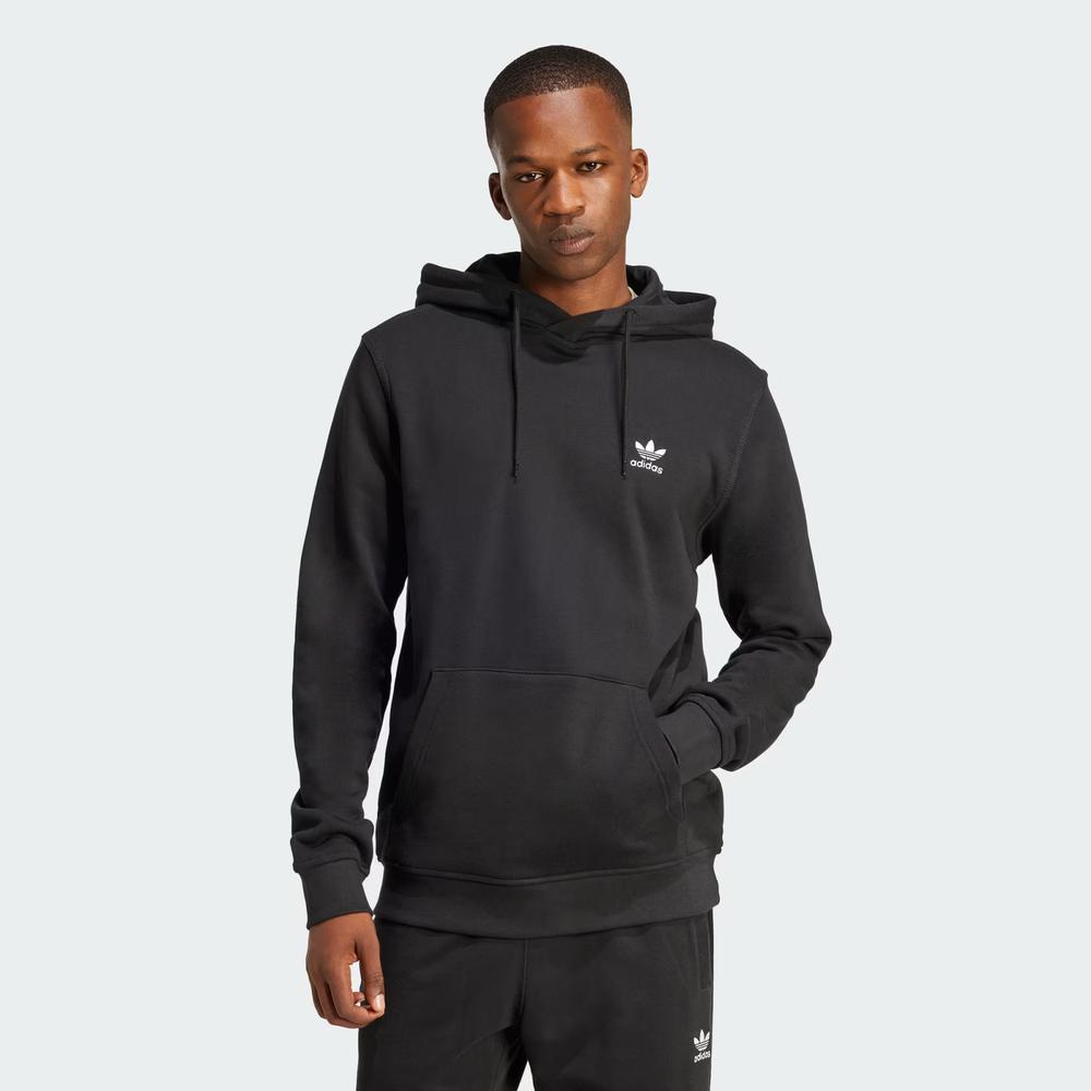 Férfi pulóver adidas Originals Trefoil Essentials Hoodie French Terry JD2404 - fekete