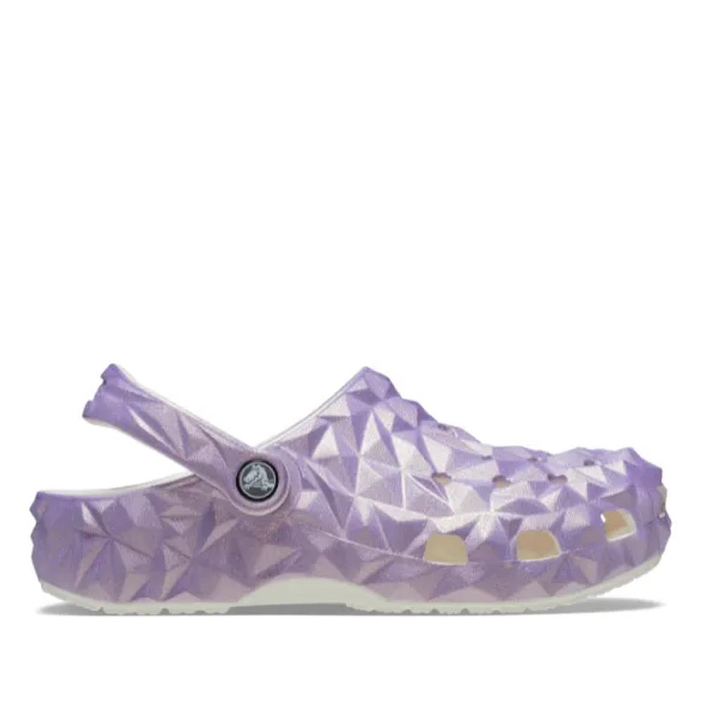 Flip Flop Crocs Classic Iridescent Geometric Clog 209841-100 - lila