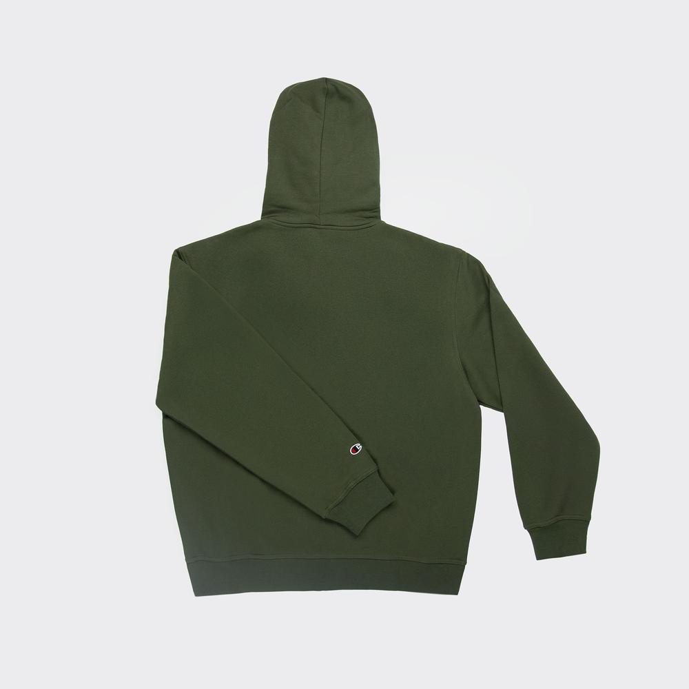 Pulóver Champion Full Zip Hoodie 220276-GS508 - zöld