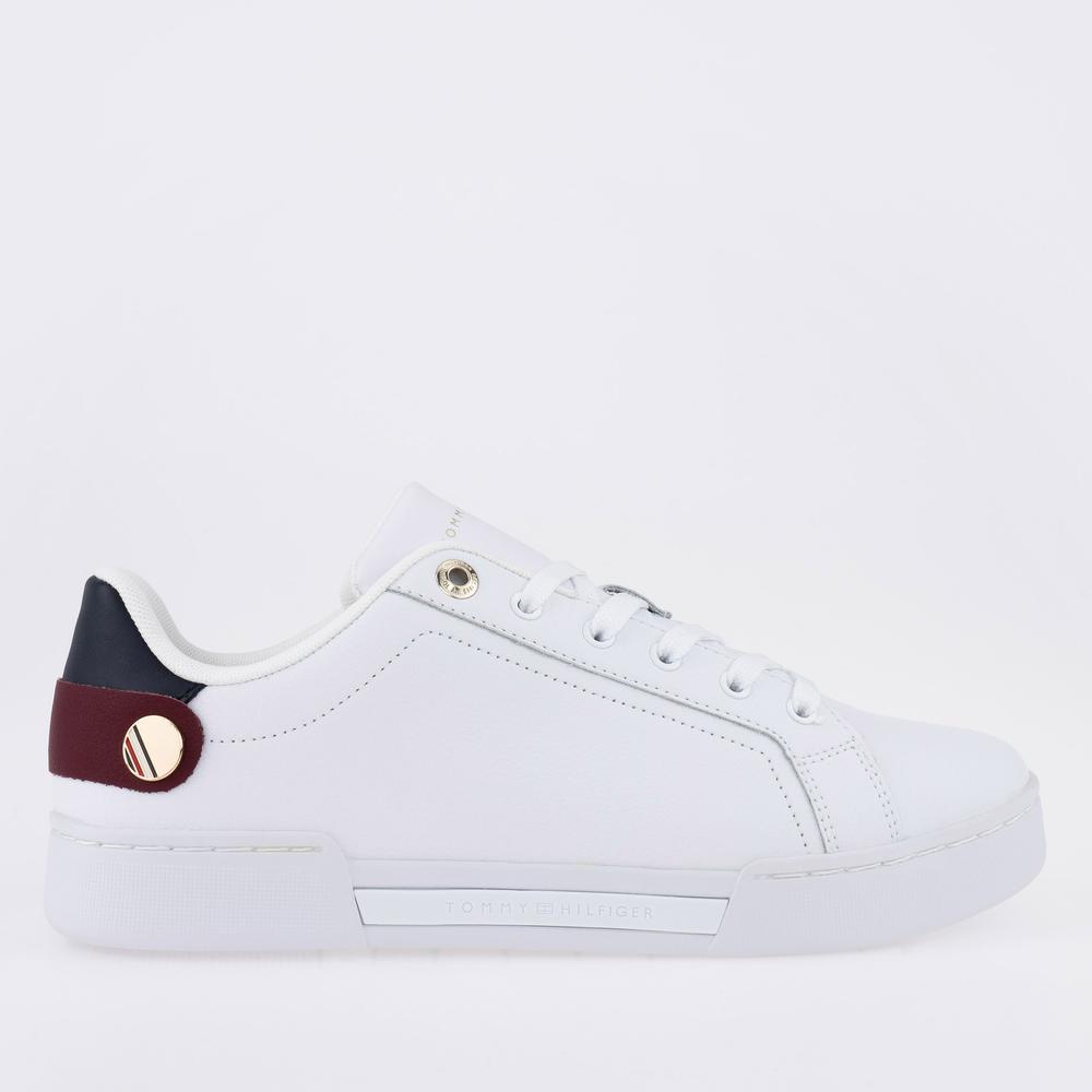 Cipő Tommy Hilfiger Button Detail Court FW0FW06733-YBR - fehér