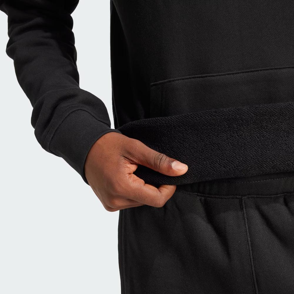 Férfi pulóver adidas Originals Trefoil Essentials Hoodie French Terry JD2404 - fekete