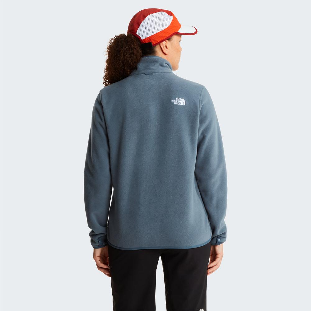 Női pulóver The North Face 100 Glacier Full-Zip Fleece 0A8D2F0U31 - kék