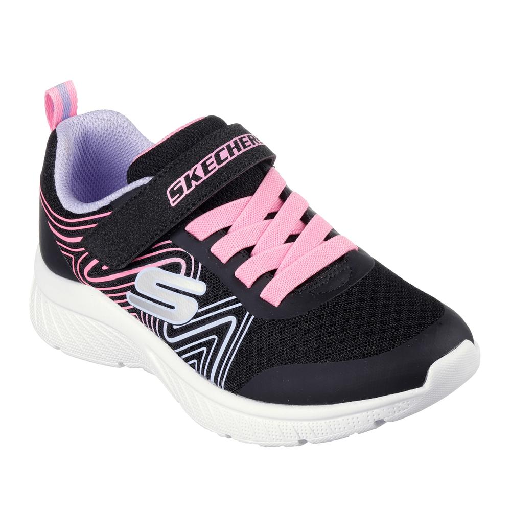 Gyerek cipő Skechers Microspec Plus Swirl Sweet 303535LBKMT - fekete