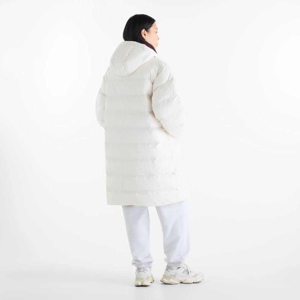 Női bunda New Balance Boston Long Puffer WJ62Y0KBLIN - bézs