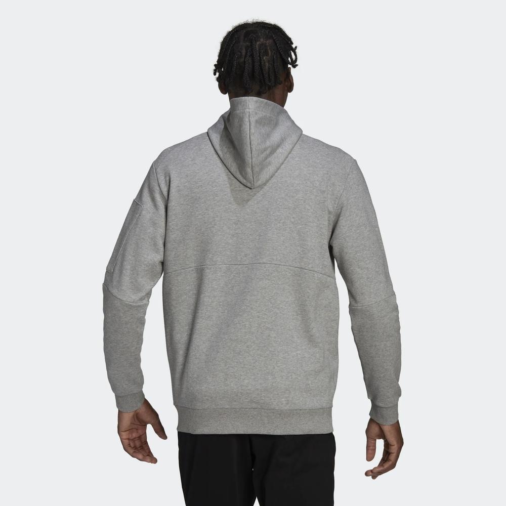 Pulóver adidas Essentials 4 Gameday Full-Zip Hoodie HE1806 - szürke