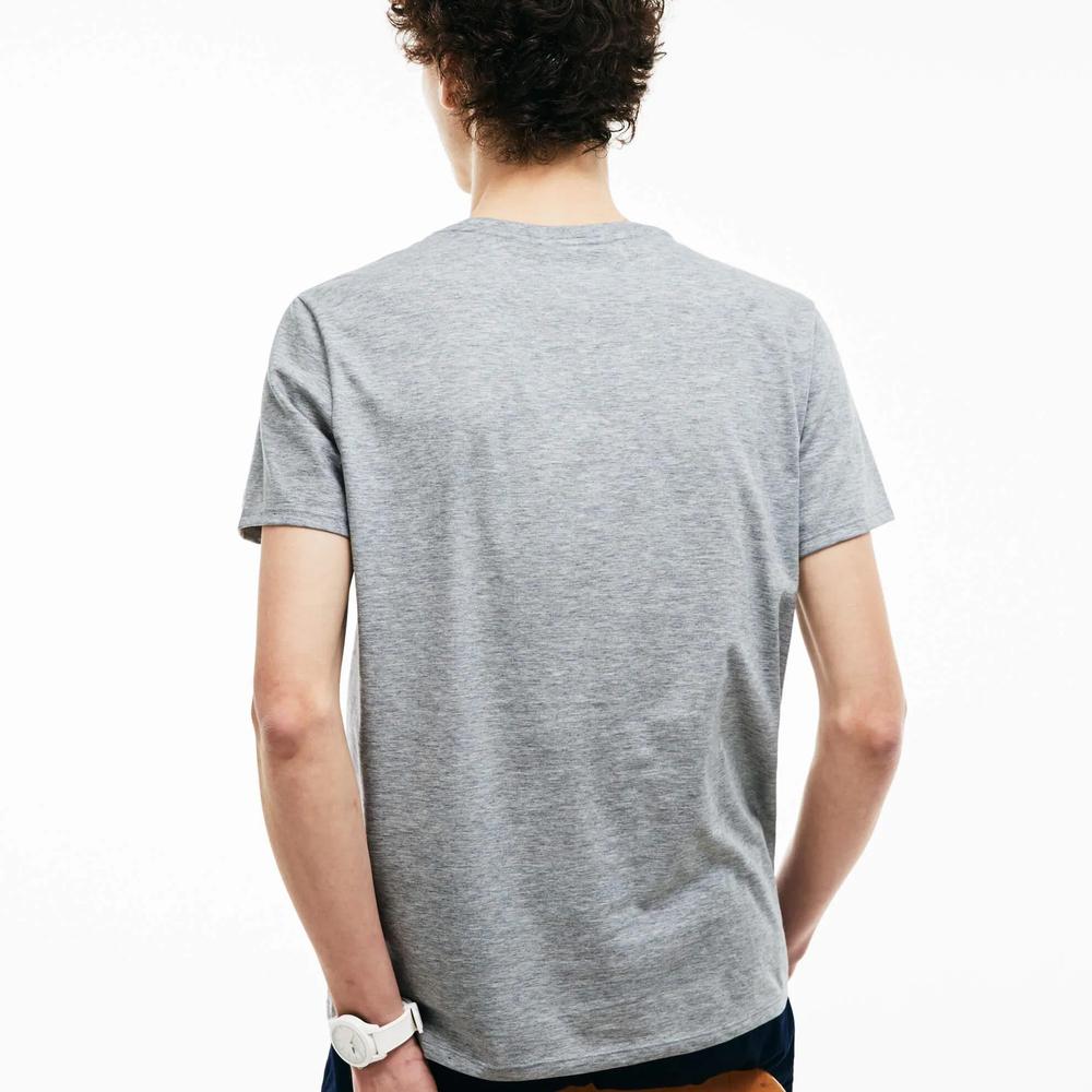 Póló férfi Lacoste Crew Neck Pima Cotton Jersey TH6709-CCA - szürke