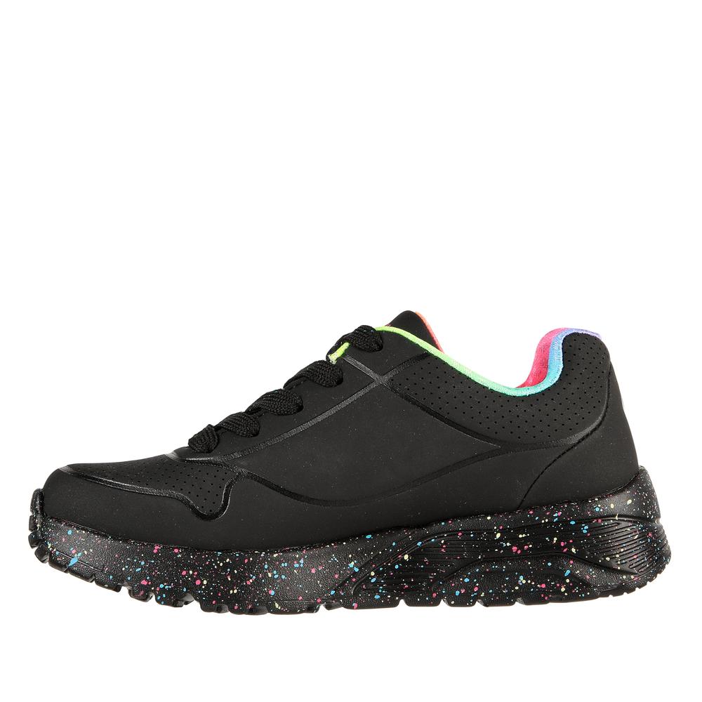 Gyerek cipő Skechers Uno Lite Rainbow Speckle 310456LBKMT - fekete