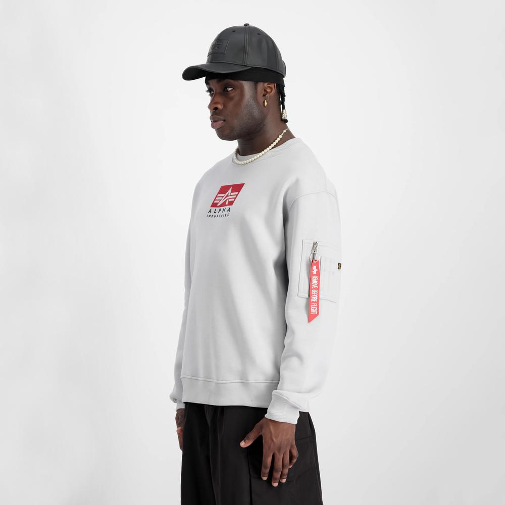 Pulóver Alpha Industries Satin Logo Sweater 148311666 - fehér