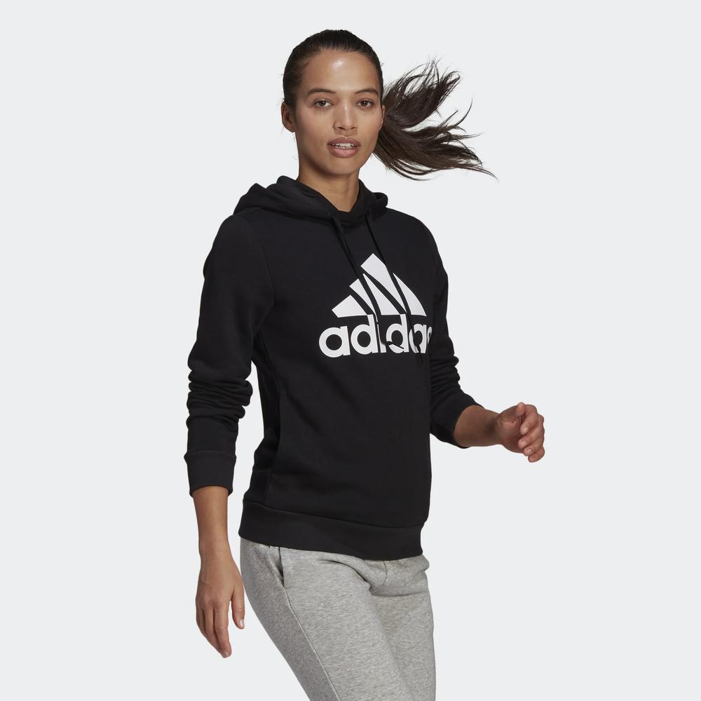 Pulóver adidas Loungewear Essentials Logo Fleece Hoodie GL0653 - fekete