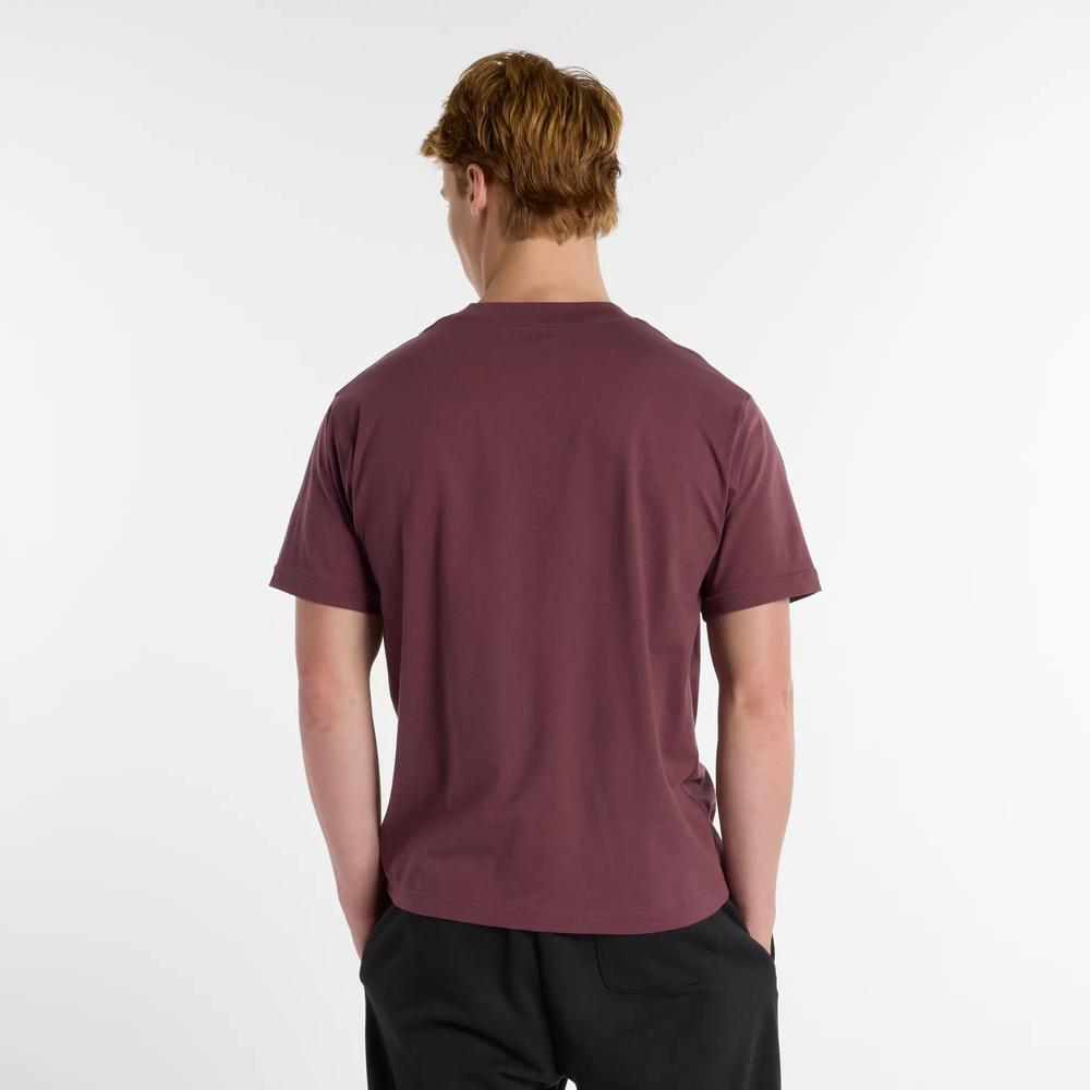 Férfi futópóló New Balance MT41509FDP - gesztenyebarna