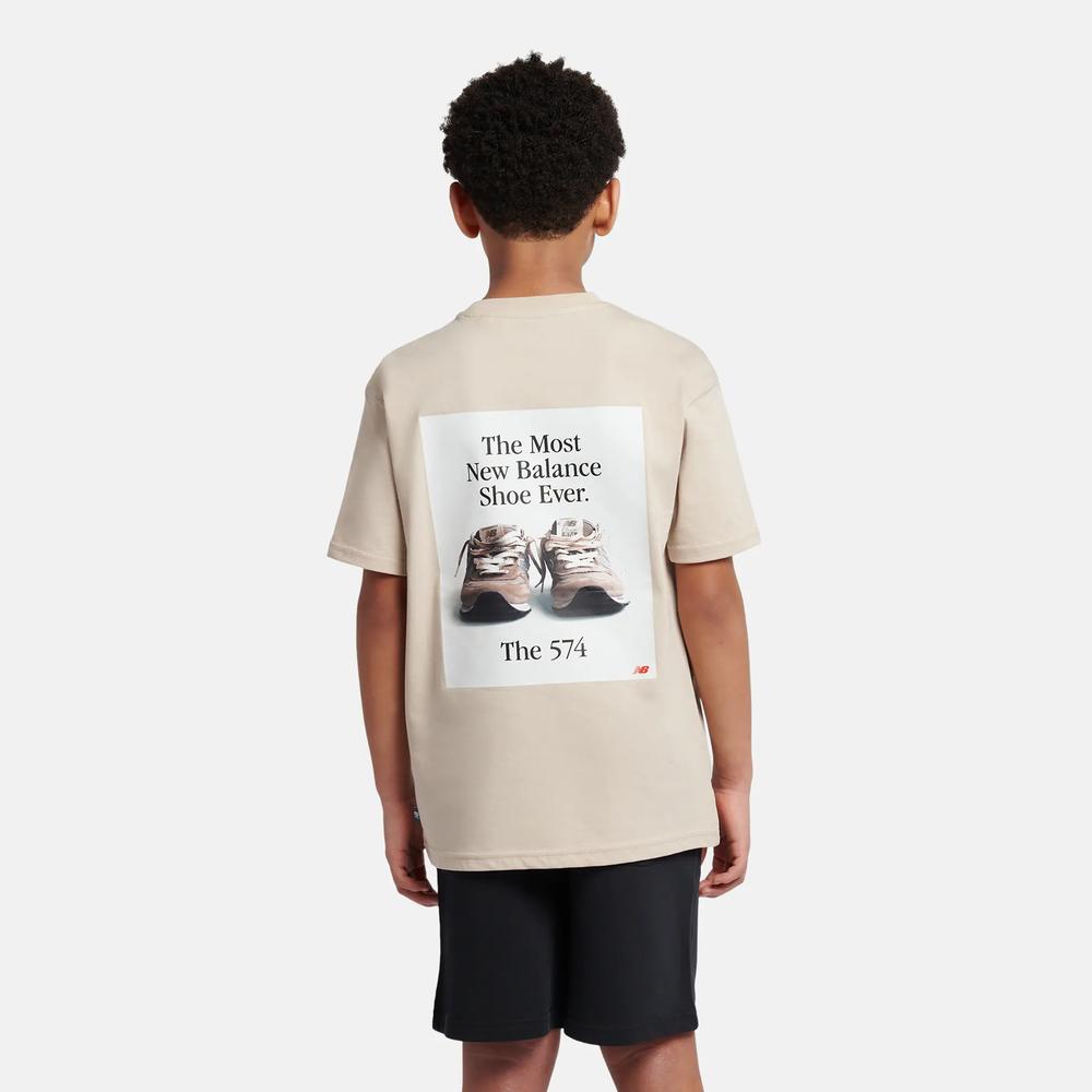 Gyerek póló New Balance YT61A21ATWF - bézs