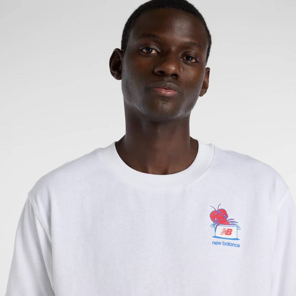 Férfi futópóló New Balance MT61Y1F6WT - fehér
