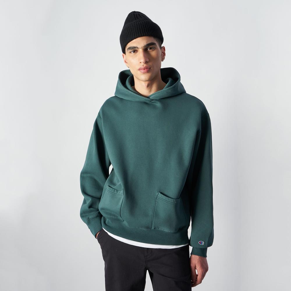 Pulóver Champion Hooded Sweatshirt 220510-GS514 - zöld
