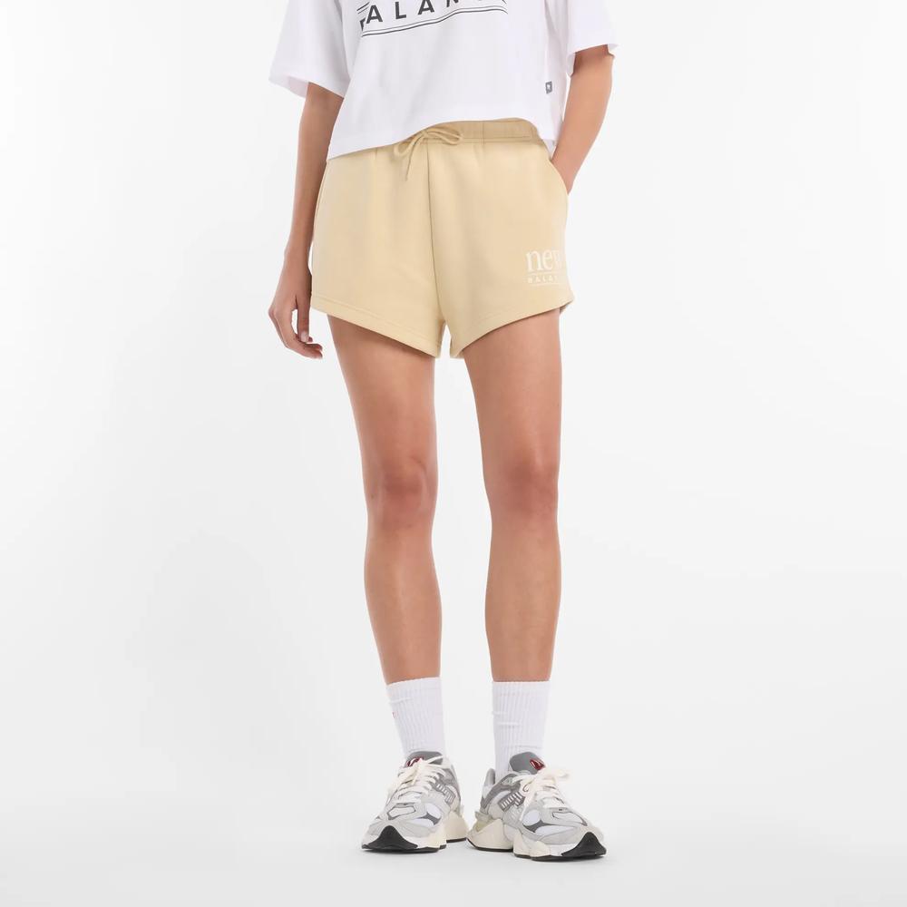 Női rövidnadrág New Balance WB61Y80AABC - bézs