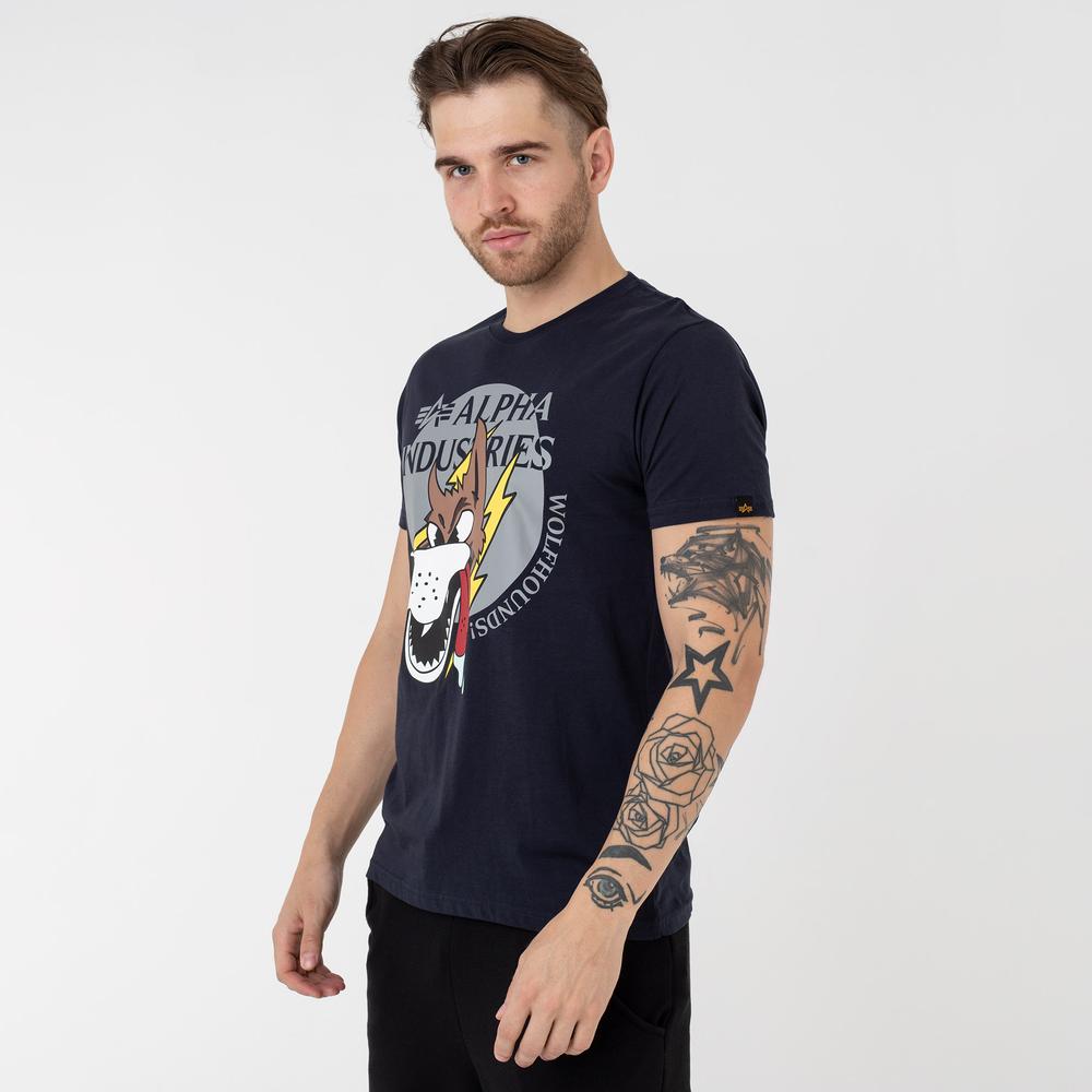 Póló Alpha Industries Wolfhounds T 10850307 - sötétkék