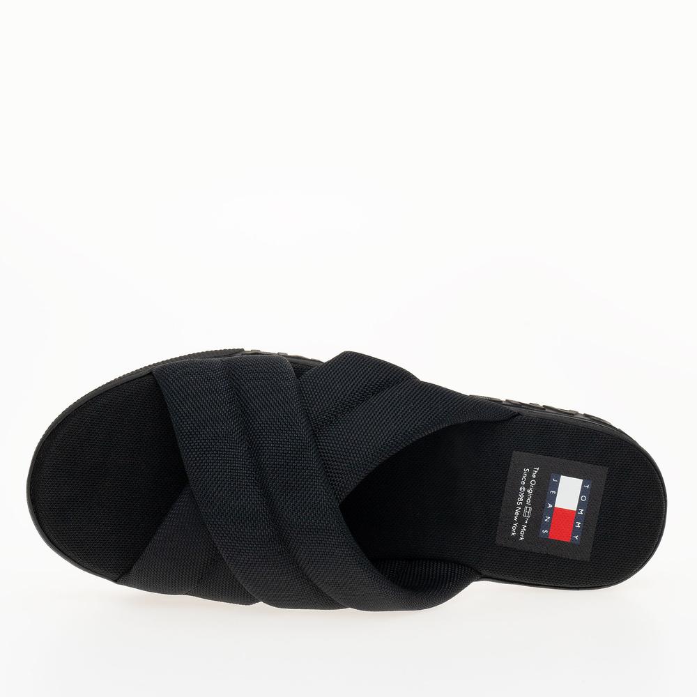 Flip Flop Tommy Jeans Lettering Flatform EN0EN02465-BDS - fekete