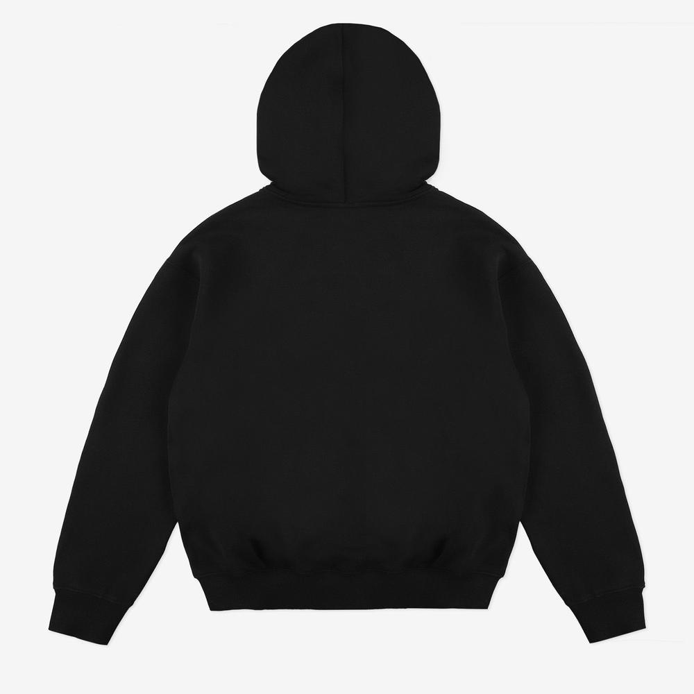 Férfi pulóver Prosto Zip Hoodie Axel KL251MSWE2181 - fekete