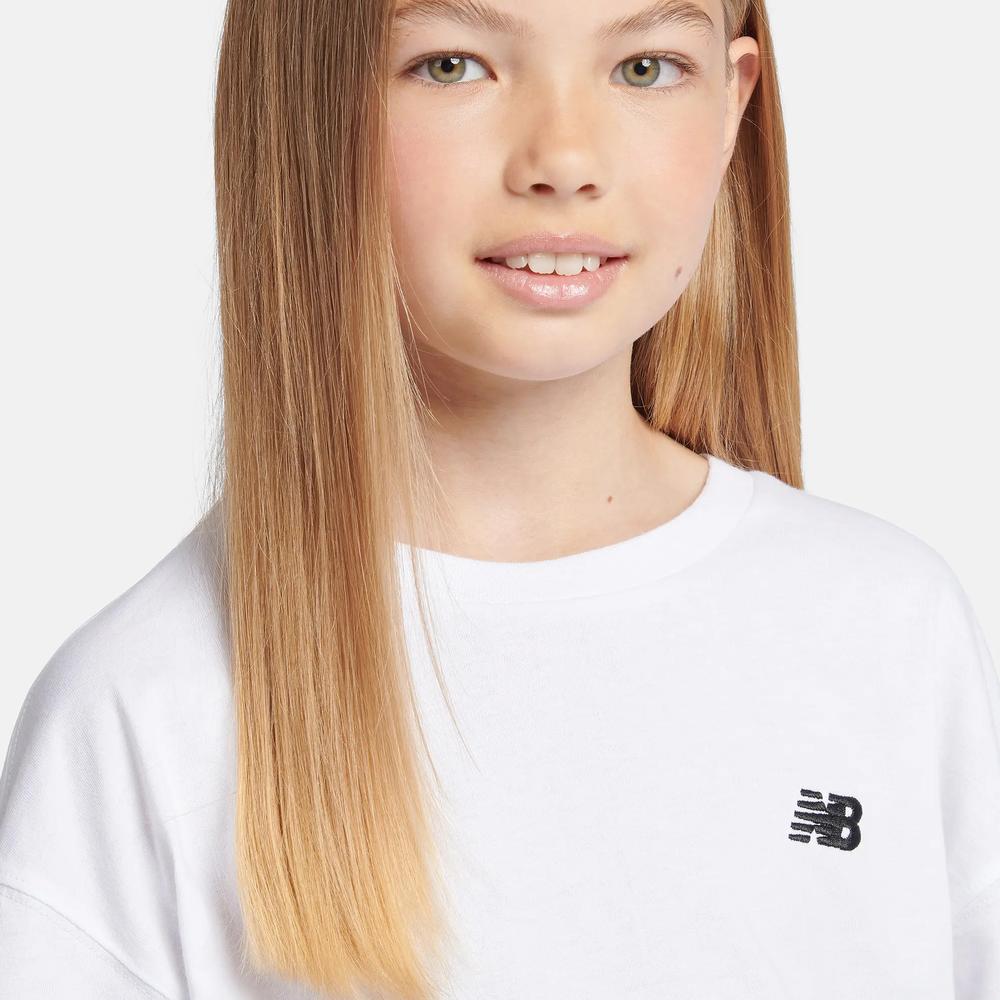 Póló gyerek New Balance LAKG0001BWE - fehér