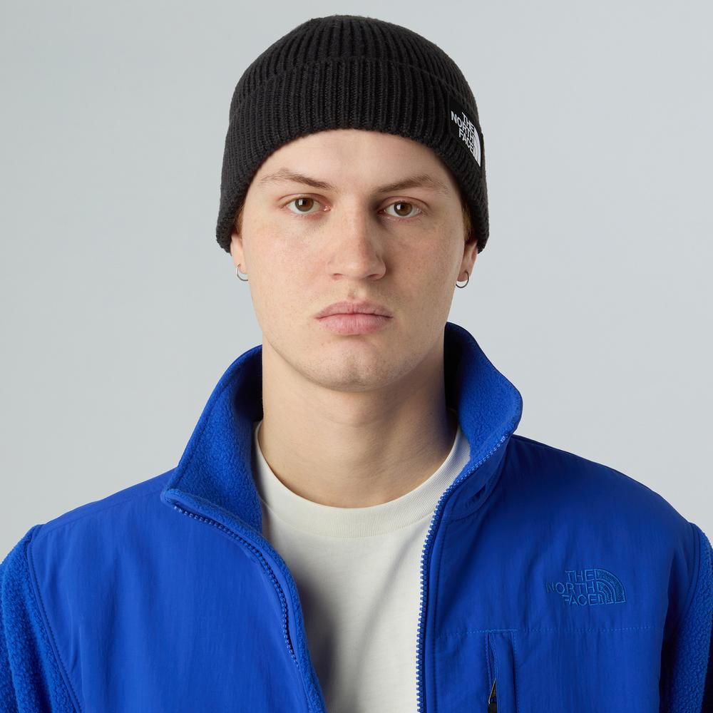 Téli sapka unisex The North Face Logo Box Beanie 0A8CHEJK31 - fekete