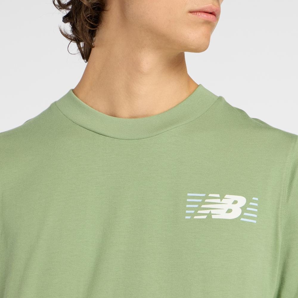 Férfi futópóló New Balance MT6179UMAAR - zöld