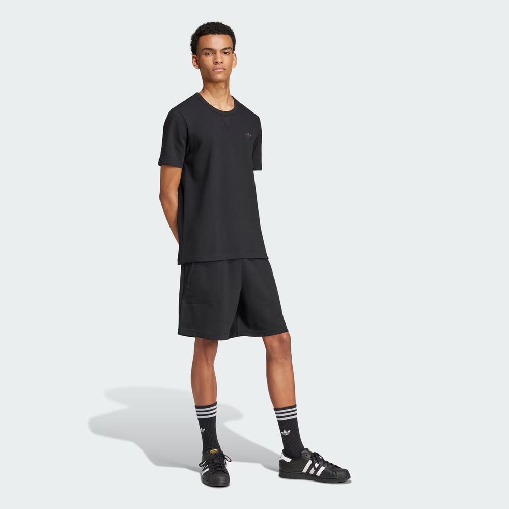 Póló adidas Originals Trefoil Essentials Waffle IW5804 - fekete