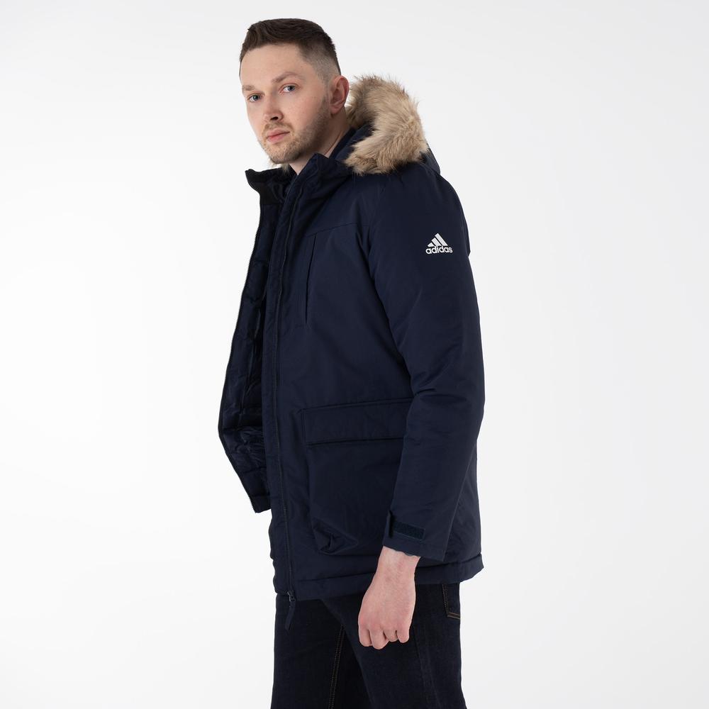 Dzseki adidas Utilitas Hooded Parka GT1701 - sötétkék