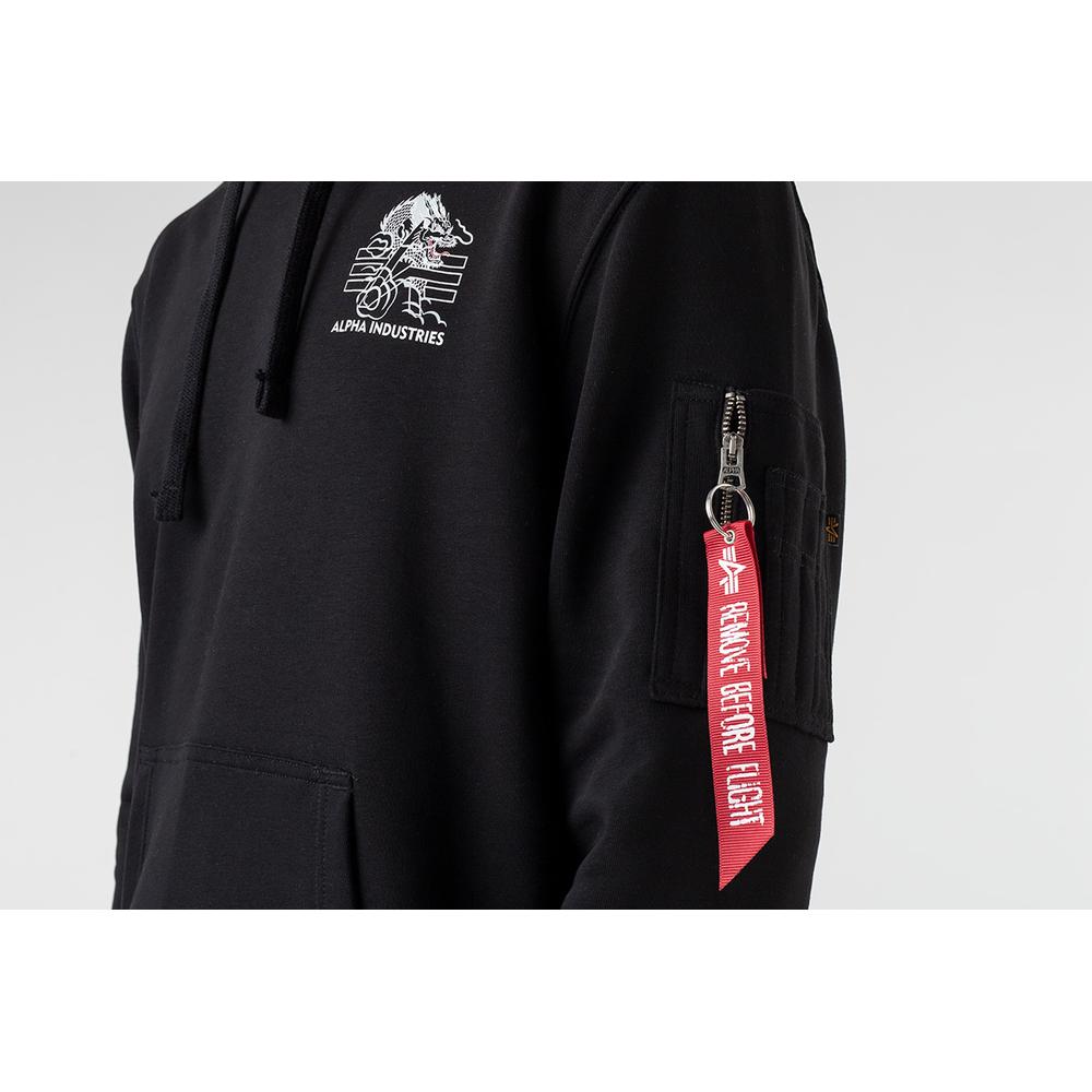 Pulóver Alpha Industries Heritage Dragon Hoody 10633303 - fekete