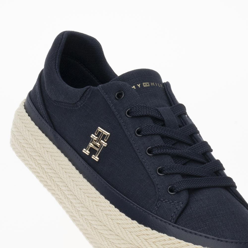 Cipő Tommy Hilfiger Vulc Sneaker Linnen FW0FW07673-DW6 - sötétkék