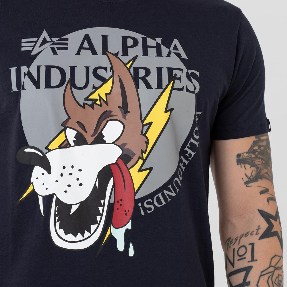 Póló Alpha Industries Wolfhounds T 10850307 - sötétkék