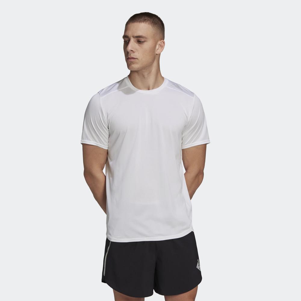Póló adidas Designed 4 Running Tee HC9826 - fehér