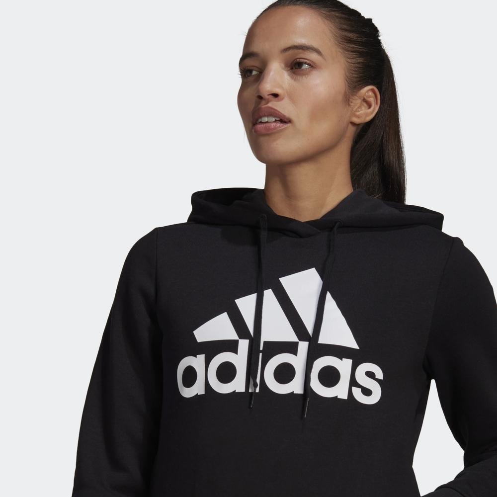 Pulóver adidas Loungewear Essentials Logo Fleece Hoodie GL0653 - fekete
