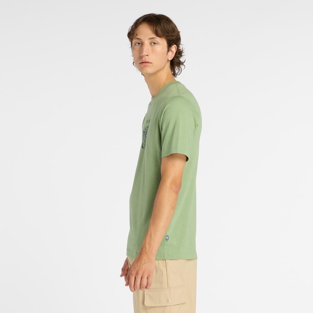 Férfi futópóló New Balance MT61778SAAR - zöld