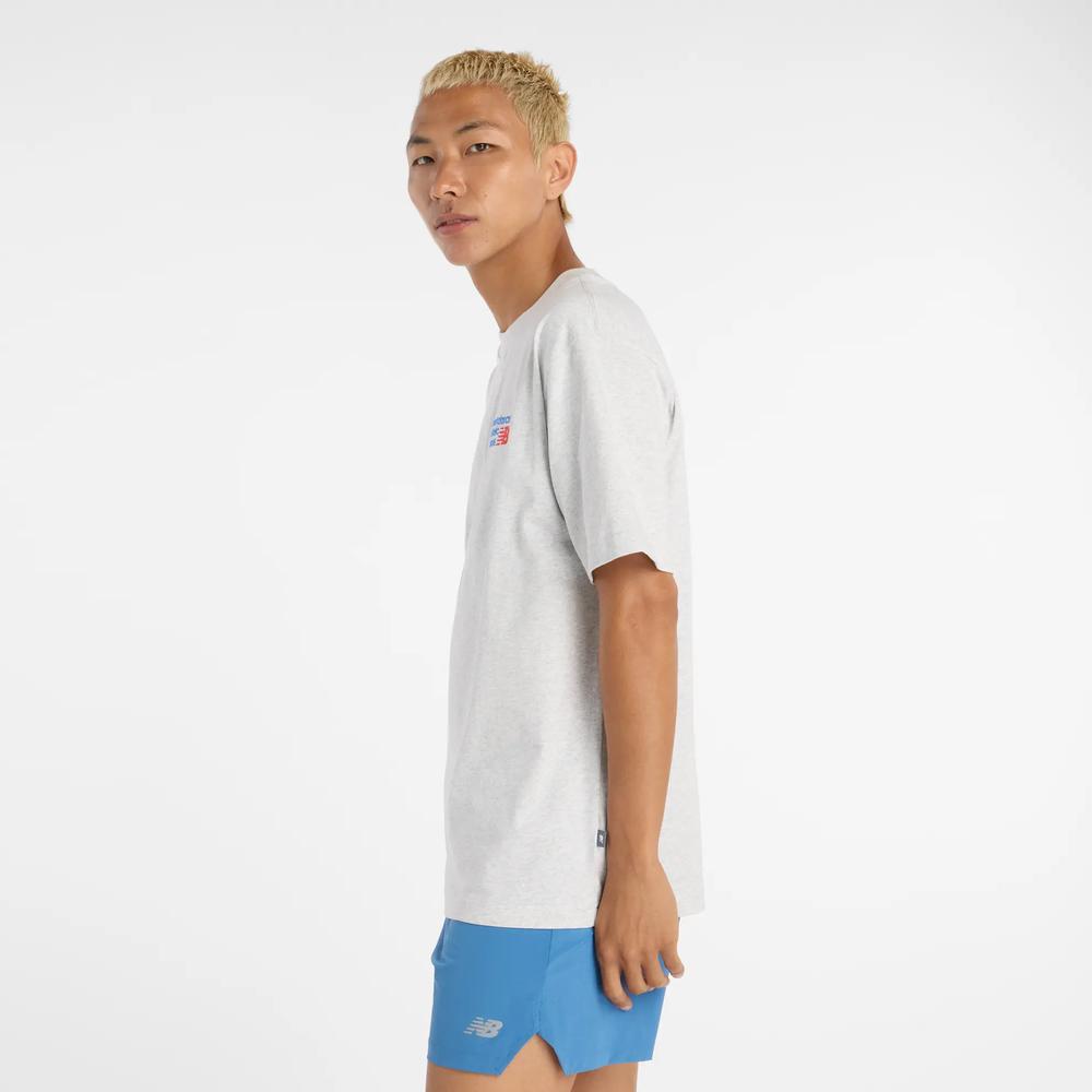 Férfi futópóló New Balance MT41908AHH - szürke