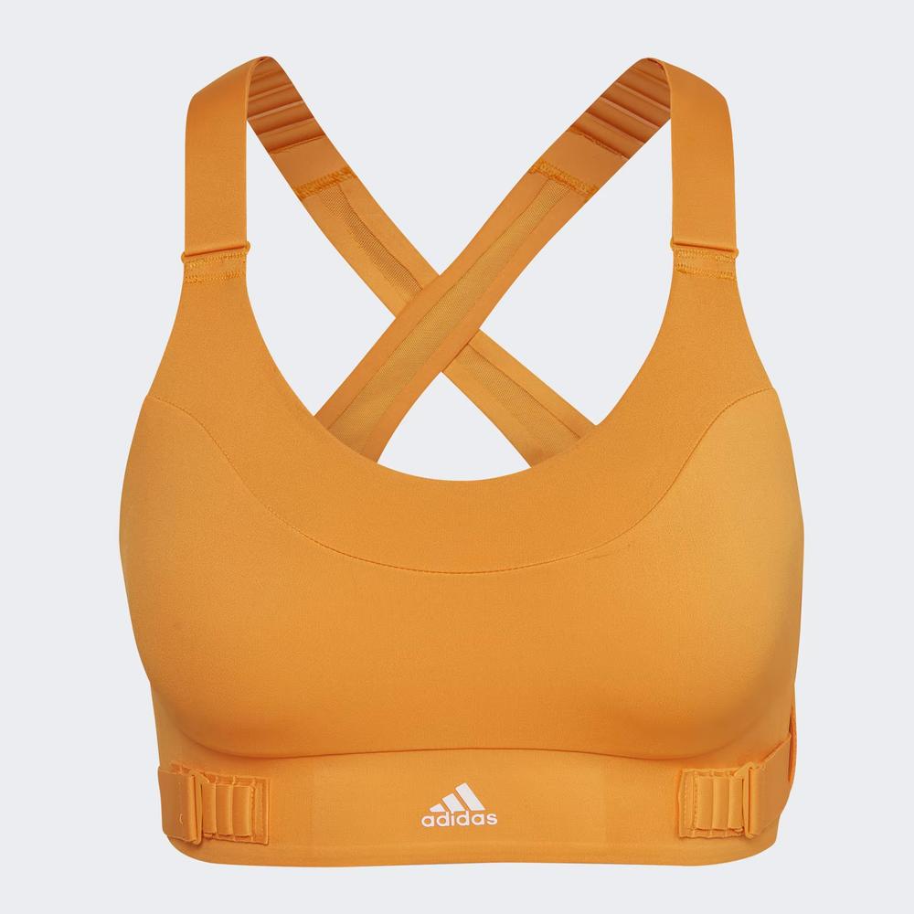 Sport melltartó adidas Fastimpact Luxe Run High-Support HC5439 - narancs