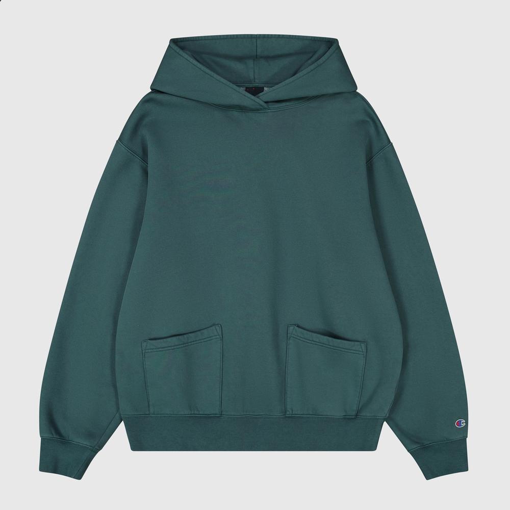 Pulóver Champion Hooded Sweatshirt 220510-GS514 - zöld