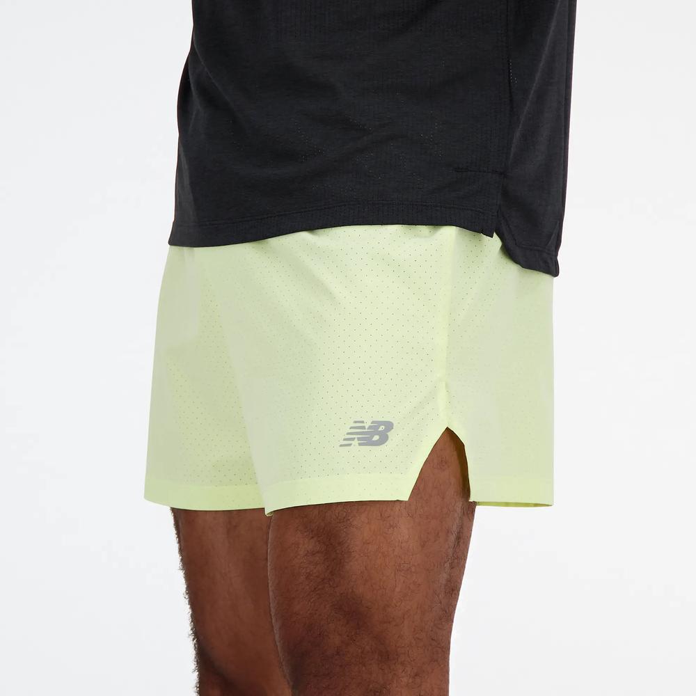 Férfi futónadrág New Balance MS41286LLT - sárga
