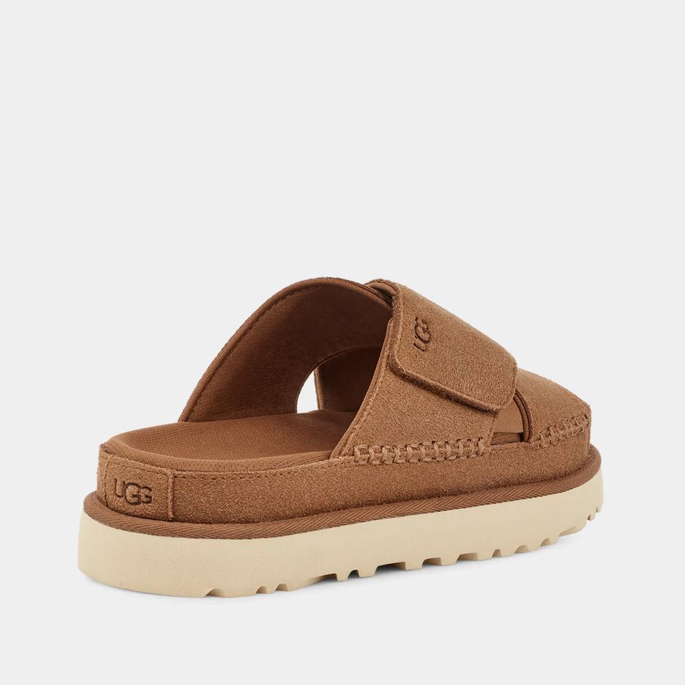Flip Flop Ugg Goldenstar Cross Slide 1137910-CHE - barna