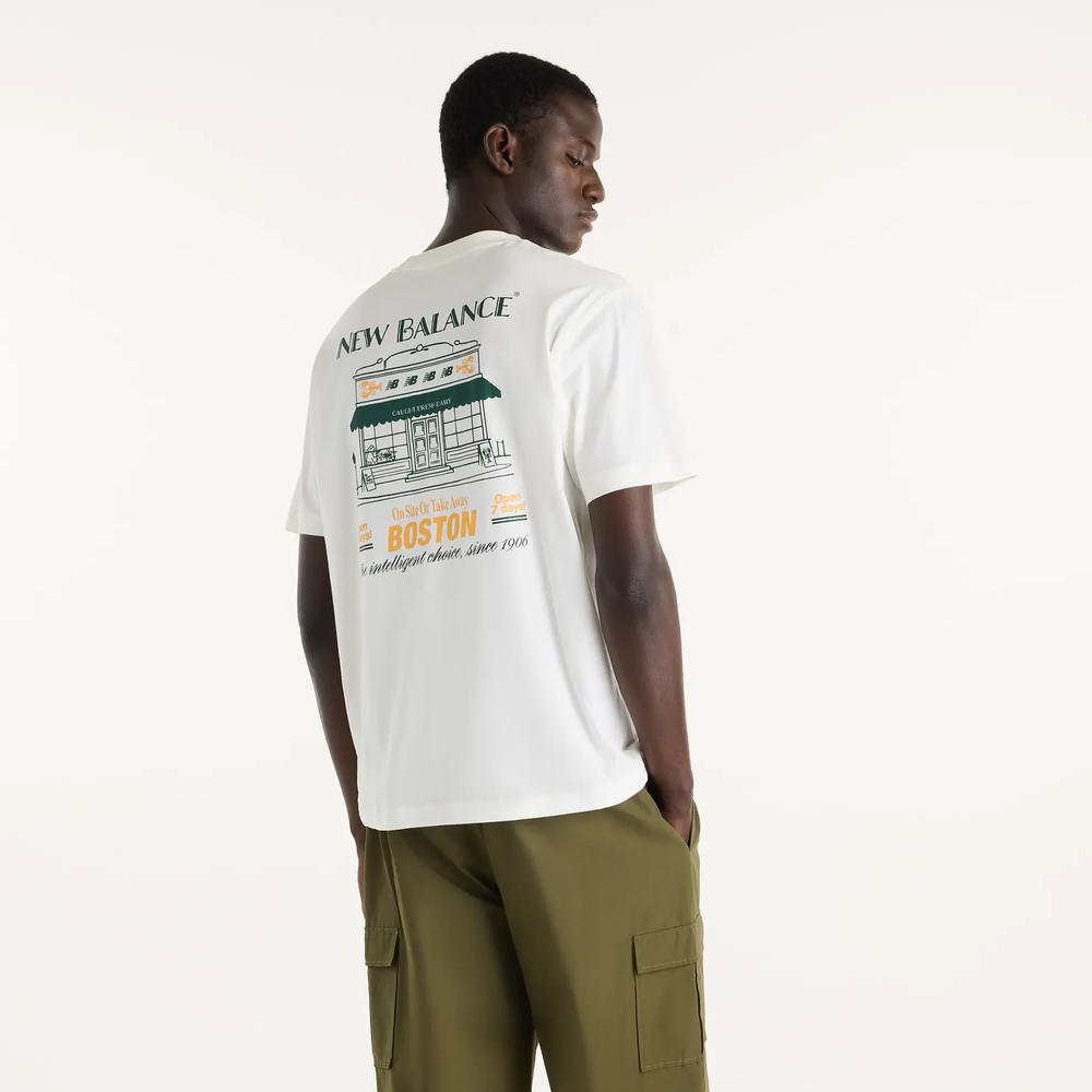 Férfi póló New Balance Grab a Bite Boston MT62S7YPSST - fehér