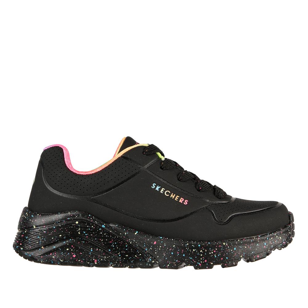 Gyerek cipő Skechers Uno Lite Rainbow Speckle 310456LBKMT - fekete