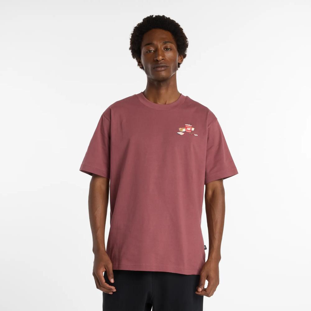 Férfi futópóló New Balance MT53931WAD - gesztenyebarna